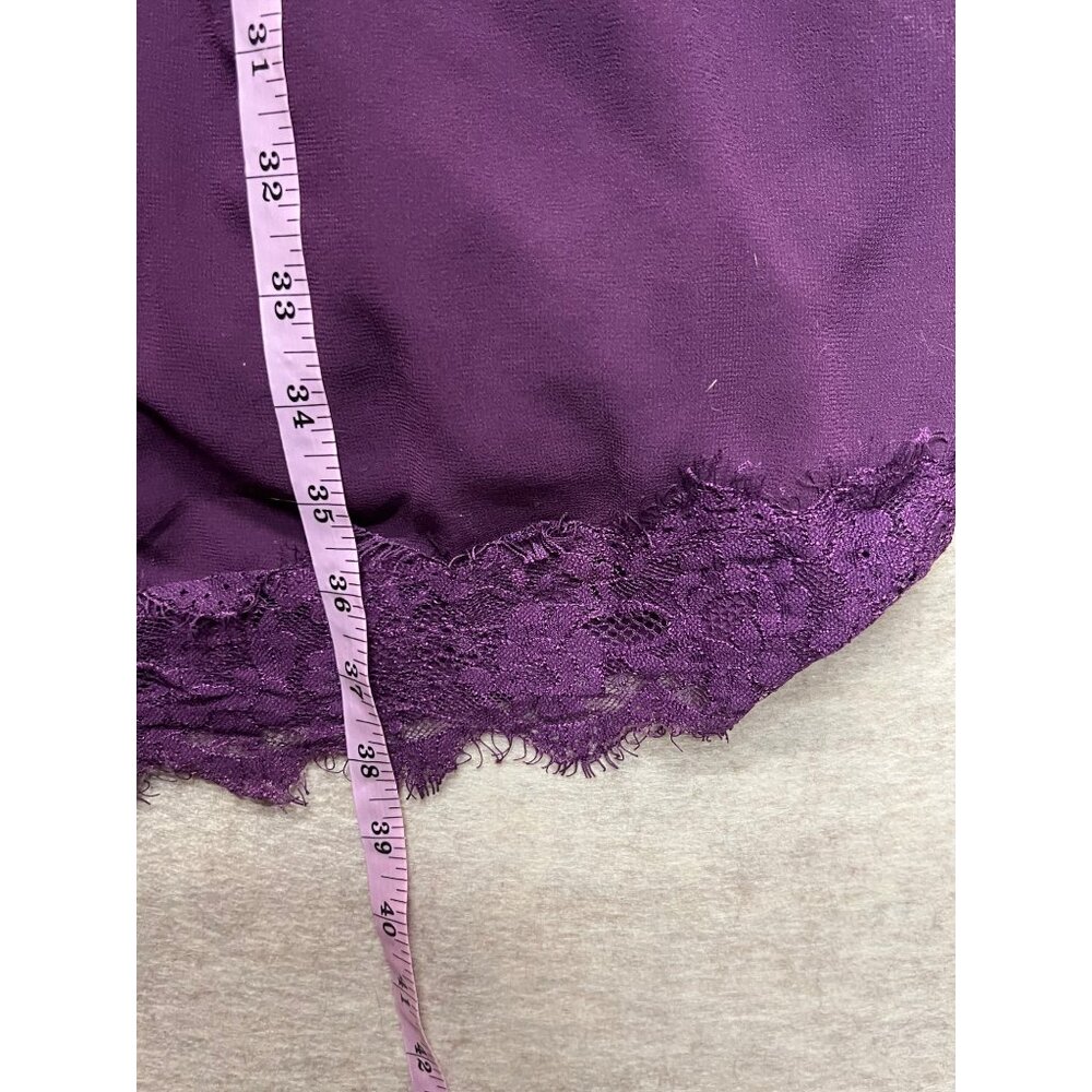 Doe & Rae Purple Short Sleeve With Lace Trim Mini Dress Size 1X - Picture 10 of 10